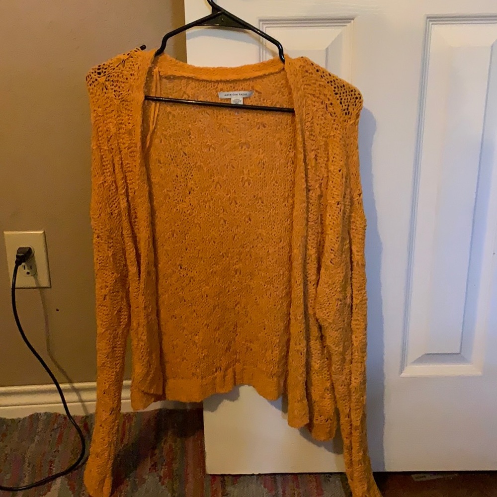 Yellow A&E cardigan